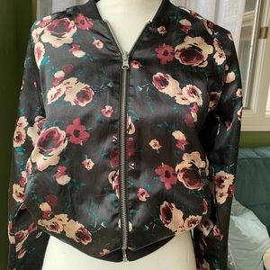 UNKNOWN BRAND Crop Bomber Jacket Reversible